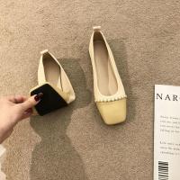 Nuevos Zapatos Planos Cuadrados con Perlas Estilo Francés Antideslizante Casual para Mujeres - details 2
