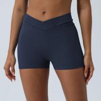Pantalones cortos deportivos para mujeres con cintura cruzada y levantamiento de glúteos ideal para yoga y fitness tipo Triad Pantalones de gimnasio para correr al aire libre material de nylon temporada aplicable de primavera hasta verano - details 4