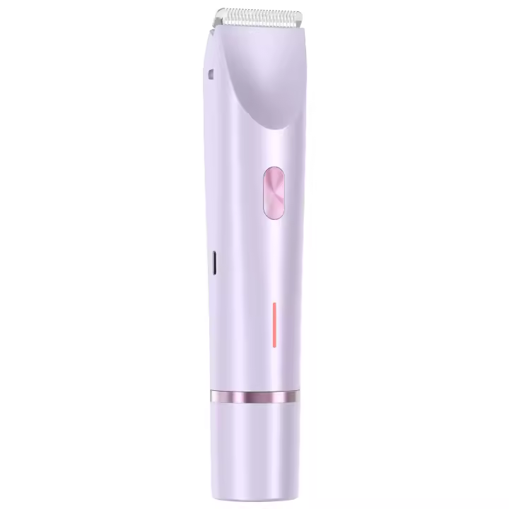 Afeitadora eléctrica 2 en 1 para mujer, brazo, piernas, axilas, cara, Bikini, pelos, afeitadora recargable de doble cabezal, recortadora de pelo corporal, uso en seco y húmedo - 1