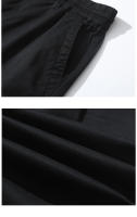 Pantalones cortos informales de algodón 2024 para hombre, Shorts holgados de cintura elástica con múltiples bolsillos, a la moda, novedad de verano 100% - details 12
