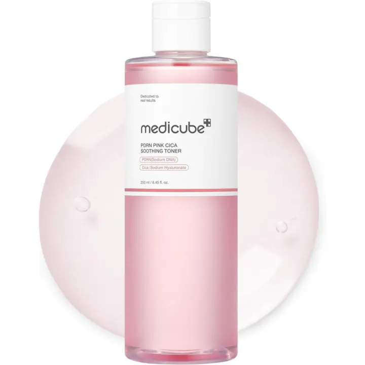 Medicube PDRN Tónico lechoso de niacinamida rosa para hidratar, humectar, calmar, ceramida, péptido, brillo de vidrio para la piel, coreano - 1