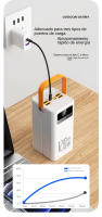 Powerbank 30000Mah 120W Carga Rápida Luz de Flash LED Pantalla Digital - details 8