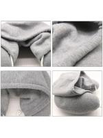 Almohada de avión en forma de U con capucha, suave y cómoda, almohada de viaje para el cuello - details 1