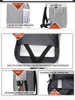 Mochila de negocios para hombre, accesorio sencillo de carga USB, ligera, para viaje, 1 paquete de 15,6 pulgadas - details 29