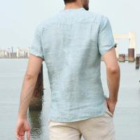 Camisas de lino con botones para hombre, camisa informal de manga corta para playa, hawaiana, para vacaciones, talla S-5XL - details 10