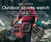 El reloj inteligente AK47 se puede conectar a través de Bluetooth para llamadas y medición del ritmo cardíaco, Material impermeable IP68 - details 0