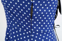Vintage Women Summer Polka Dot Print Halter Party Dresses - details 8
