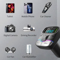 Transmisor FM para coche con Bluetooth 5,3, adaptador inalámbrico, reproductor MP3, llamada manos libres, USB Dual, PD, Cargador rápido, rueda de rodillo - details 11