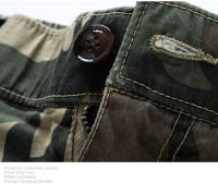 Pantalones Cargo de Camuflaje de Algodón 100% Pantalones Cortos Casuales para Hombres en Verano con Múltiples Bolsillos - details 8
