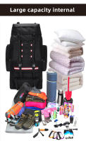 Bolsas de Trekking de 130L para hombre, mochila de escalada con cordón de rayas reflectantes para acampar al aire libre, senderismo, bolso de viaje, mochilas de equipaje - details 2