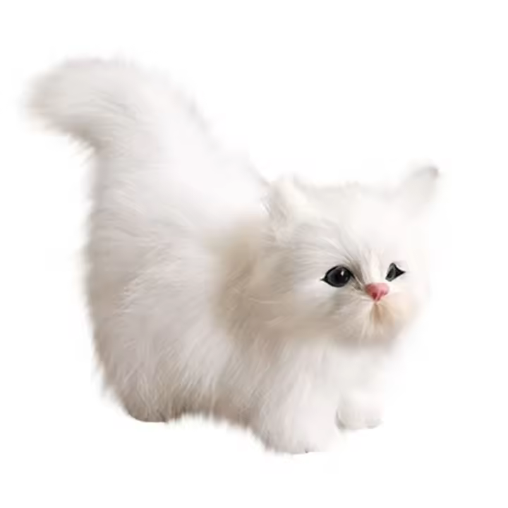 Juguete Kawaii para niños, muñeca de gatito suave, Gato falso, Animal artificial, gatito de peluche, juguetes para gatos, modelo de gato de simulación - 1