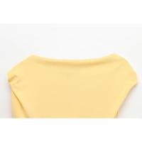 Vestido Casual Vintage para Mujer BUNO Cuello Redondo Amarillo Sólido Moda Primavera-Verano 2025 - details 7
