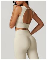 Ropa interior deportiva con espalda cepillada para mujer, sujetador de Yoga antigolpes, camisetas sin mangas transpirables de secado rápido para correr, entrenamiento, ocio y Fitness - details 18