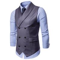 #   4822 Chaleco de traje para hombre, chaleco de vestir de color sólido, chaleco de doble botonadura para hombre, chalecos formales sin mangas ajustados para hombre de talla grande 4XL - details 11
