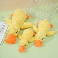 Juguete para perros pato amarillo nuevo 2025, La almohada calmante de patos suaves, Juguete de patos para perros con sonido de patadas para perros de interior (Amarillo) - details 3