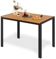 Mesa de comedor para exteriores para 6 personas, rectangular, de metal de aluminio, resistente a todo tipo de clima, mesa de patio con listones de 110x70x73 cm para terraza, patio trasero, césped y jardín - details 16