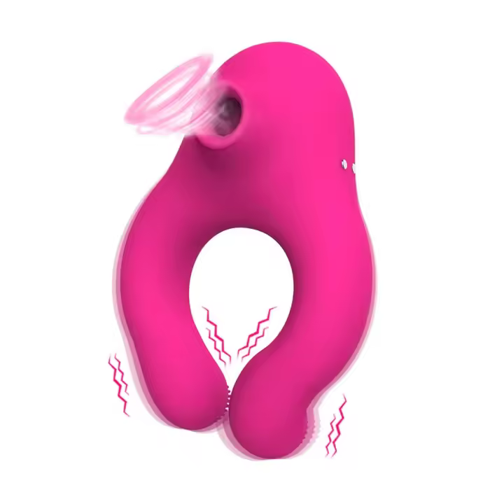 Juguetes Sexuales para Parejas con 3 Motores, Anillo Vibrador para El pene con 7 Modos de Vibración y Modo Lengua Vibrador - 1