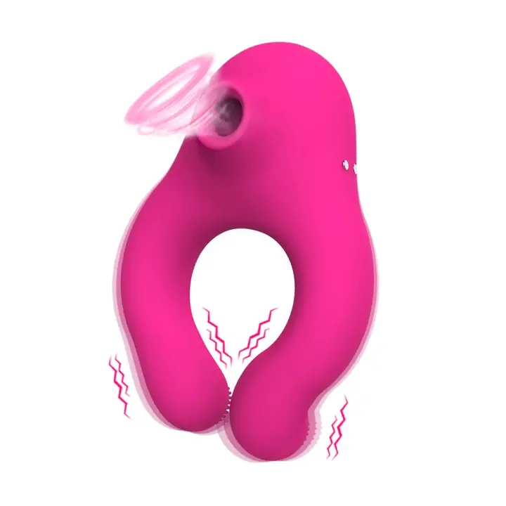 Juguetes Sexuales para Parejas con 3 Motores, Anillo Vibrador para El pene con 7 Modos de Vibración y Modo Lengua Vibrador - 1