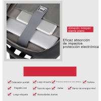 Mochila para ordenador portátil para hombre, resistente al desgaste, carga USB, adecuada para ordenador portátil de 16 pulgadas, diseño de tira reflectante, bolsa de negocios - details 5