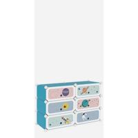 Estante Organizador Modular de 16 Cubos Plástico Rosa Ideal para Ropa, Zapatos, Juguetes - details 14