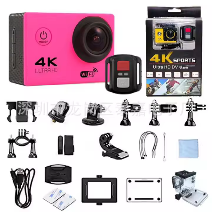 Mini Cámara Impermeable 4K 1080P/30FPS WiFi 2.0" 170D Grabación de Video Control Remoto - 1