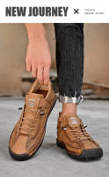 Zapatos de cuero de moda para hombres populares herramientas al aire libre costura retro media y alta parte superior de la moda casual zapatos de cuero de los hombres zapatos casuales. - details 23