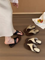 Chanclas de pinza francesas, ropa exterior de mujer 2025, nueva moda versátil estilo de hadas con falda, zapatillas de playa - details 0