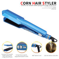 Plancha de pelo profesional, plancha plana de cerámica, calentamiento rápido, 470F, alisador de pelo, plancha de pelo de placa ancha - details 1