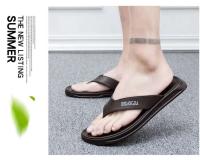 Novedad de verano, chanclas de PVC a la moda, zapatillas juveniles antideslizantes de Color sólido con Clip para la playa con punta abierta, zapatillas para hombre - details 9