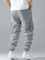 Pantalones de trabajo de moda para hombre con múltiples bolsillos, pantalones casuales deportivos tácticos atados al tobillo, 8630 - details 1