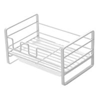 Soporte de esponja grande y resistente, estante de secado de organización eficiente y duradero, cesta de almacenamiento de cocina portátil para el hogar, Blanco/negro - details 2
