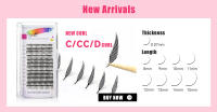Yelix New 2D Volume Lashes Dark Brown Ultra-thin Y Lash Extension Lightweight Premade Fans Eyelash Extensions Single Tip 2D Y - details 1