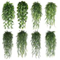 Plantas artificiales de ratán persa, colgante de enredo verde falso, plantas de plástico resistentes a los rayos UV para exteriores, decoración para fiesta de boda - details 0