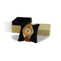 Reloj Mujer 2025 Diseño Nórdico en Ébano Tallado, Cuarzo Suizo, Pulsera de Sándalo Natural - details 7