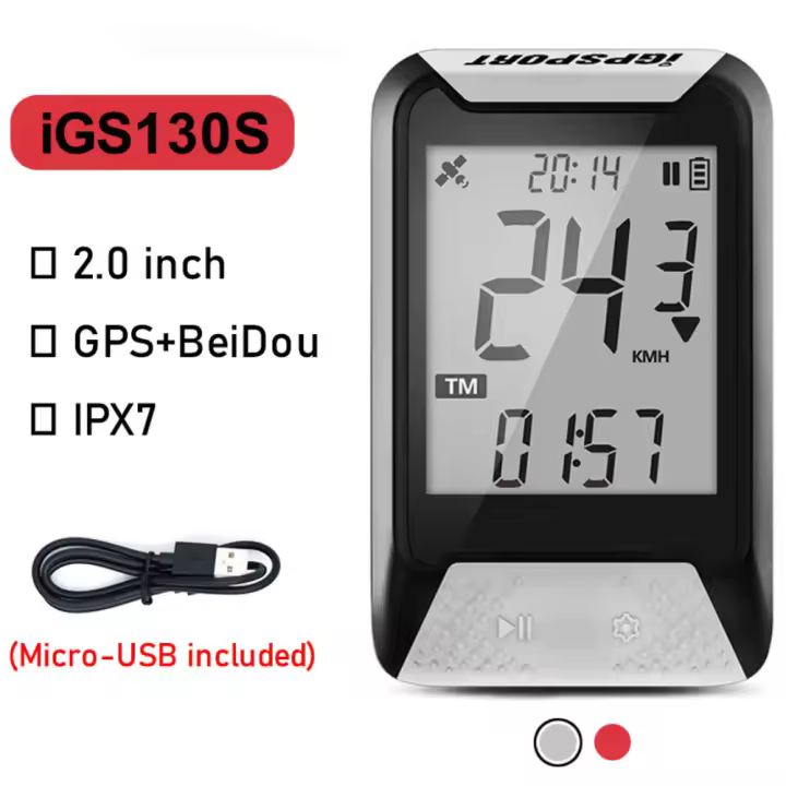 IGPSPORT-ordenador para bicicleta iGS130S con GPS, velocímetro, odómetro, Bluetooth, impermeable, navegación inalámbrica - 1