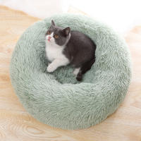 Cama de Donut calmante para gatos y perros, transpirable, suave, peluda, cómoda, Anti ansiedad, cama para perros pequeños y medianos - details 1