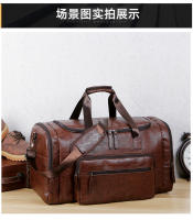 Bolsa de viaje, viaje de viaje de negocios de gran capacidad, mochila de mensajero portátil de hombro, impermeable de cuero. - details 13