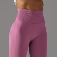 Leggings de yoga sin costuras para mujer, ropa deportiva de entrenamiento, pantalones deportivos de cintura alta - details 12