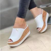 Zapatillas de tacón de cuña informales para mujer - details 0