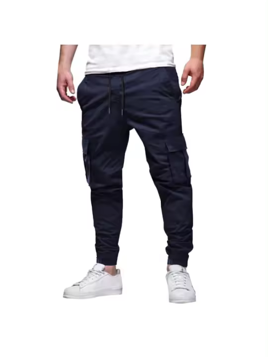 Pantalones de trabajo ligeros con cordón multibolsillos para hombre Pantalones de verano para hombre - 1