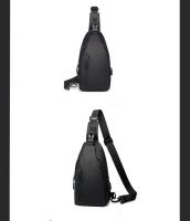 Bolso de hombro impermeable para hombre, bolso cruzado con USB - details 7