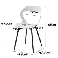 EGOONM-Juego de 4 sillas de comedor Escandinavia, muebles para comedor, silla de diseño nórdico, sillas creativas con respaldo para el hogar - details 7