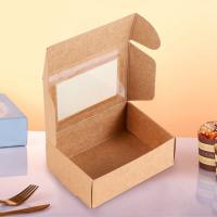 Mini caja de papel Kraft con ventana, 30 piezas, caja de embalaje, caja de golosinas para jabón, panadería, dulces (negro, marrón, blanco) - details 4