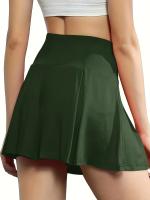 Falda Corta Deportiva para Mujer para Tenis, Bádminton, Yoga - Estilo Atlético Casual, Color Sólido, Mezcla de Poliéster y Spandex Elástico, Lavable a Máquina - Primavera/Verano/Otoño - details 45