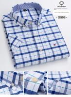 Camisa Oxford 100% de algodón para hombre, ropa de verano a rayas a cuadros de manga corta para hombre, camisa de vestir de corte Regular de negocios de gran tamaño 7XL 6XL - details 9