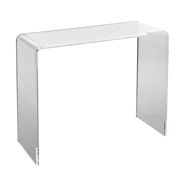 SucceBuy Mesa consola acrílica de 37,95x15x29,13 pulgadas, mesa auxiliar transparente para sala de estar, comedor, vestíbulo - 1