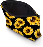 Bolsa de maquillaje Girasoles Viaje Pequeño Organizador Cosmético Portátil para Mujeres Niñas Cremallera Impermeable Embrague Neceser Bolsa de Almacenamiento - details 1