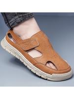 2025 sandalias hombre verano transpirable Baotou agujero zapatos hueco suave fondo deportes conducción playa vadeo sandalias - details 3