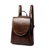 Nueva mochila, mochila simple para mujer, cuero de cera de aceite, mochila pequeña informal, bolso de viaje de alta gama de moda - details 5