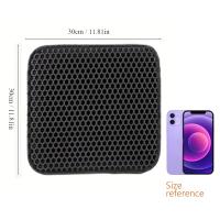Tapete de atrapamiento de arena para gatos de doble capa en forma de panal de abeja, antideslizante y lavable, para la limpieza - details 4